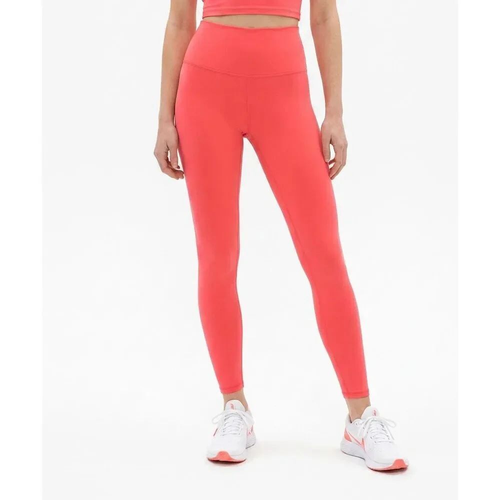 Old Navy Active high-waisted leggings vibrant orange/coral Sz M NWOT